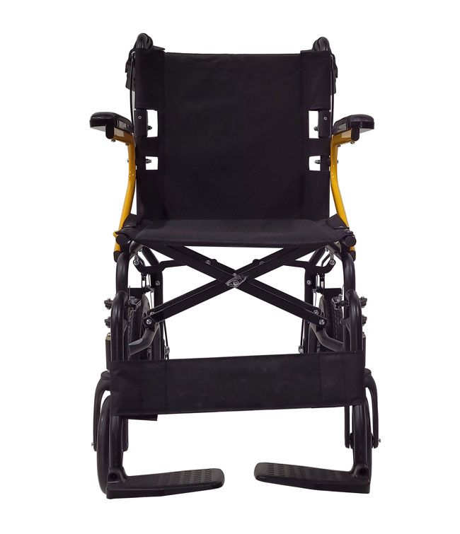 Lightweight Transport Chair – Yellow | 12" Wheels