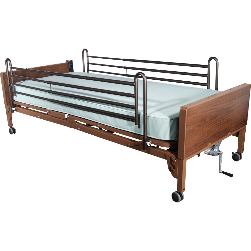 Drive Medical Side Rails Adjustable Height Full-Length Hospital Bed  Safety Bed Rails for Seniors, Height Adjustable Fall Prevention Guard with Standing Support