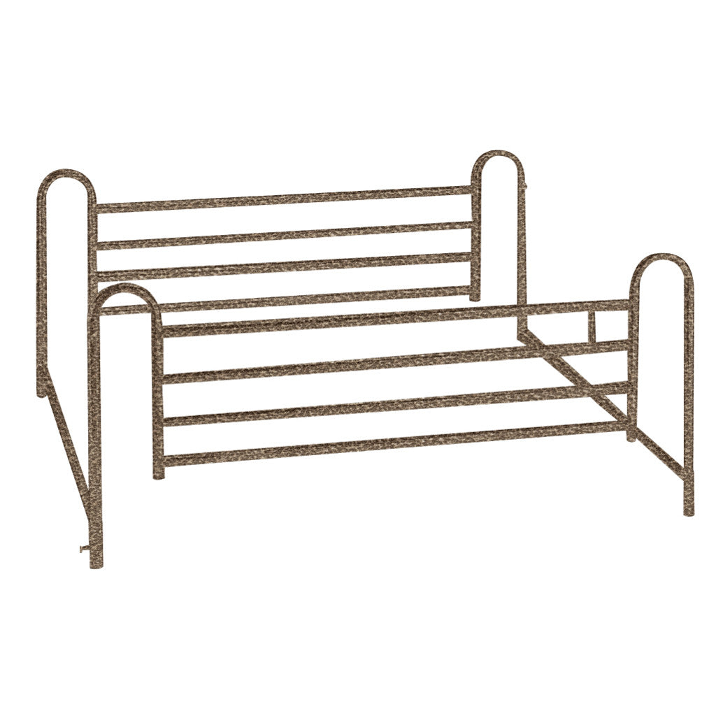 Drive Medical Side Rails Adjustable Height Full-Length Hospital Bed  Safety Bed Rails for Seniors, Height Adjustable Fall Prevention Guard with Standing Support