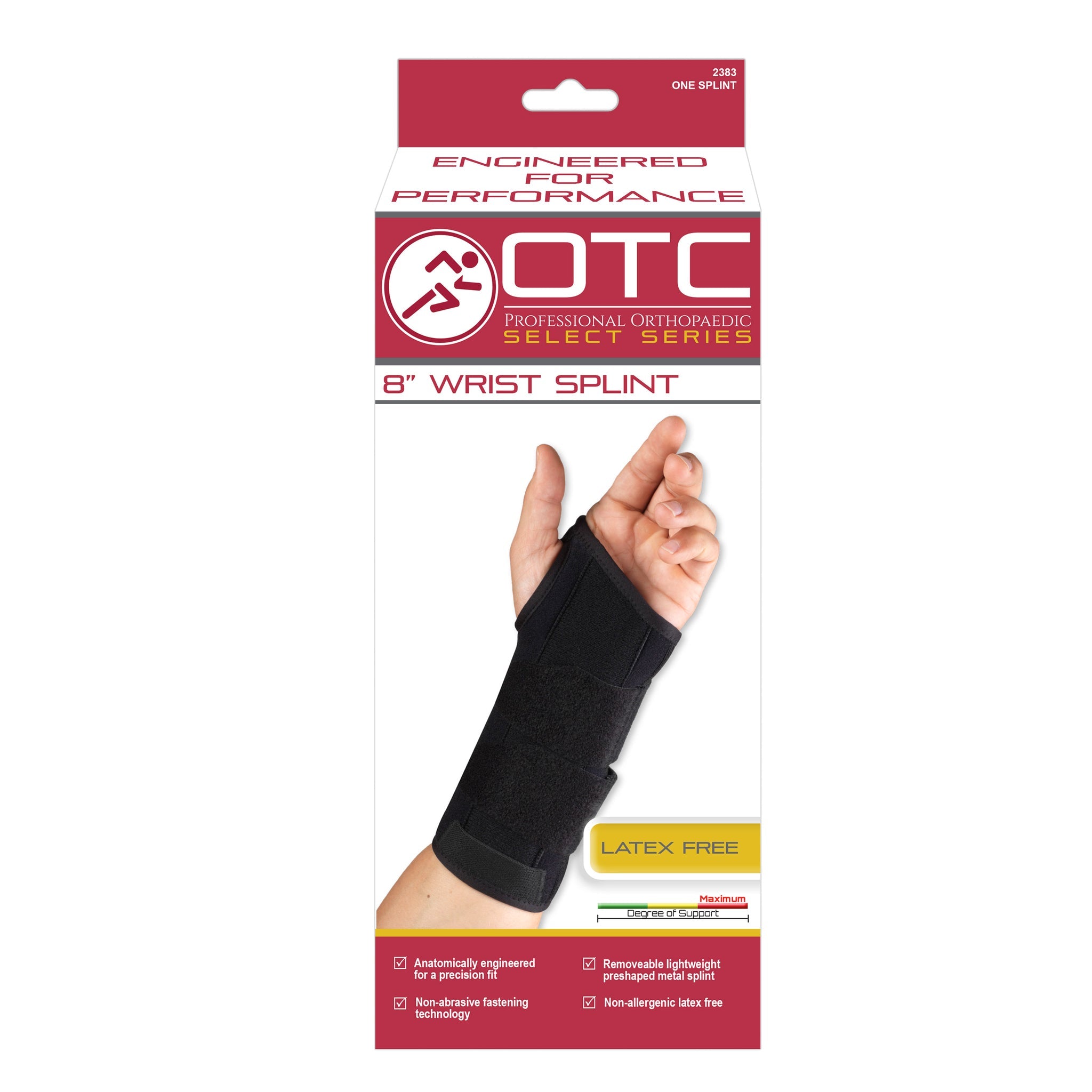 OTC 2383 8" Wrist Brace for Carpal Tunnel | Select Series Wrist Splint with Removable Metal Support for Tendonitis, Arthritis & Sprains