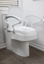 2"/4"/6" Raised Toilet Seat with Arms | Adjustable Toilet Riser
