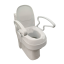 2"/4"/6" Raised Toilet Seat with Arms | Adjustable Toilet Riser