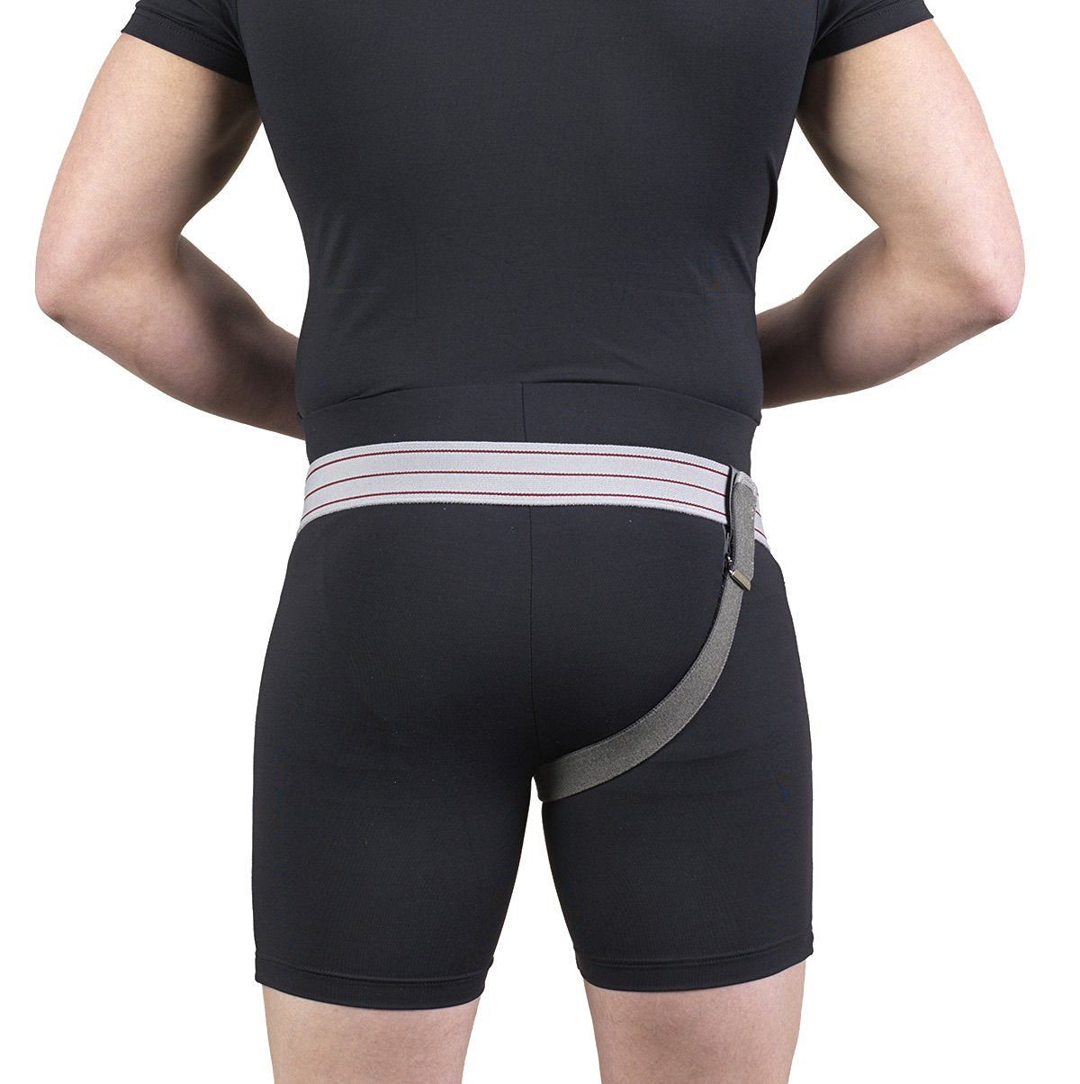 2936 Single Hernia Truss Support Belt – Adjustable Compression with Synthetic Leather Scrotal Pad, Lightweight Design
