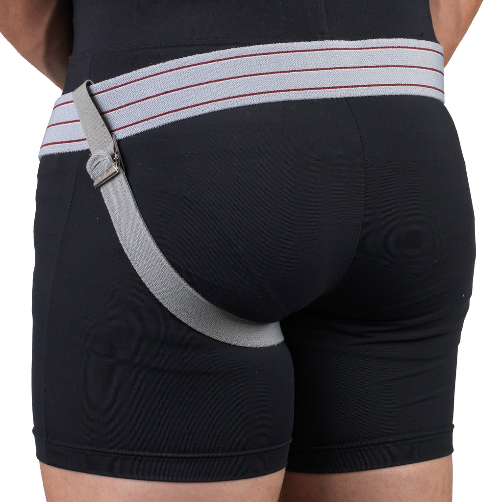 2936 Single Hernia Truss Support Belt – Adjustable Compression with Synthetic Leather Scrotal Pad, Lightweight Design