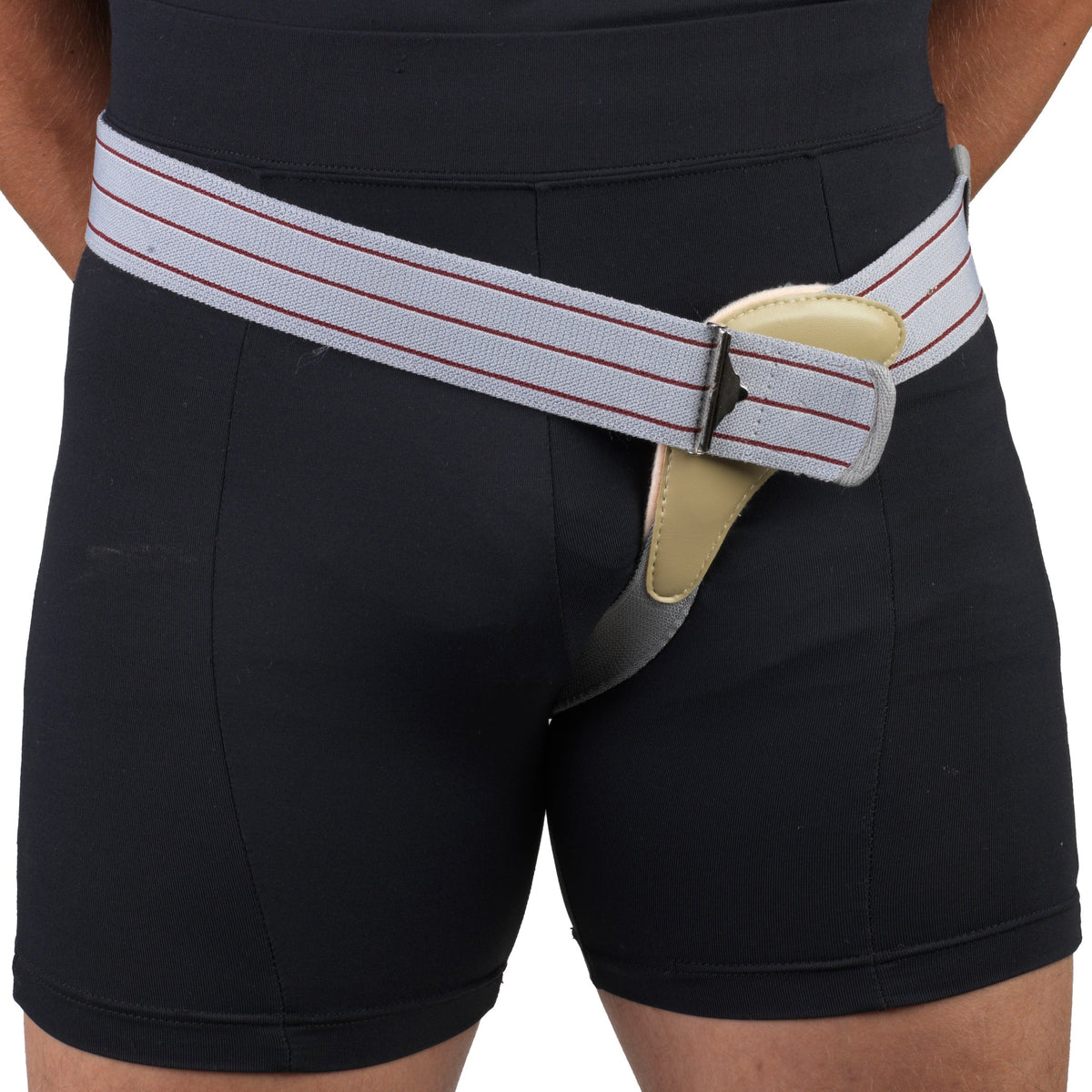 2936 Single Hernia Truss Support Belt – Adjustable Compression with Synthetic Leather Scrotal Pad, Lightweight Design