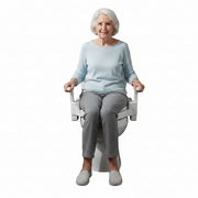 2" 4" 6" Raised Toilet Seat with Arms with Person Seated