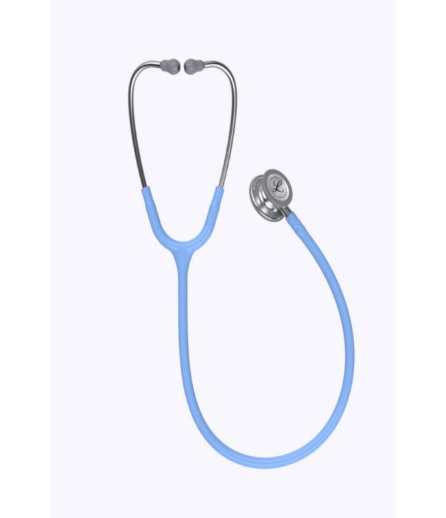 Durable black tubing and binaural design on the 3M Littmann Classic III Stethoscope.