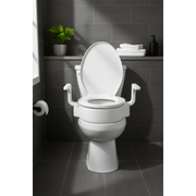 2"/4"/6" Raised Toilet Seat with Arms | Adjustable Toilet Riser