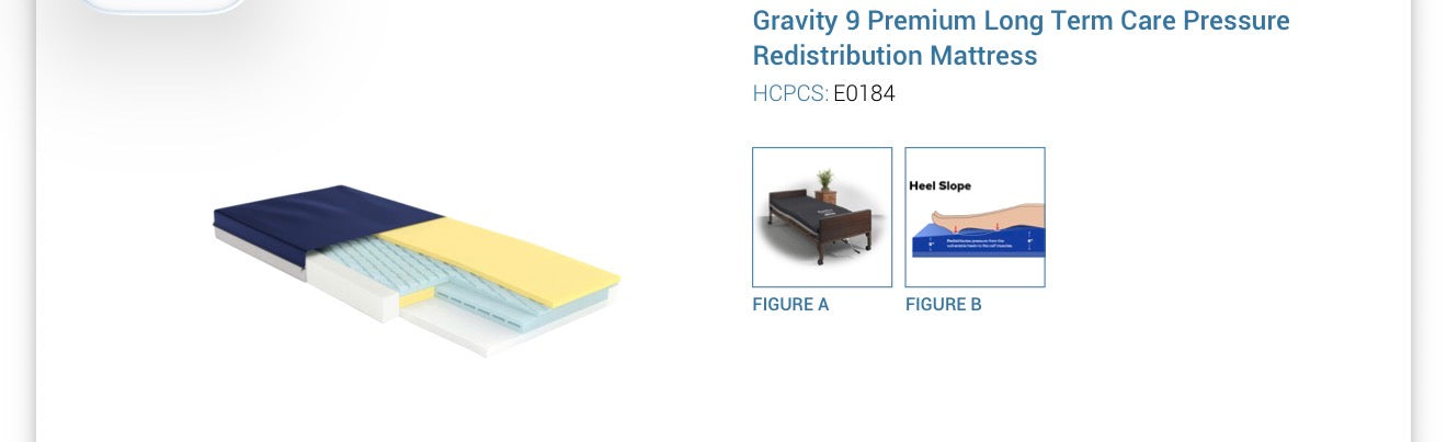 Gravity 9 Premium Long Term Care Pressure
Redistribution Mattress