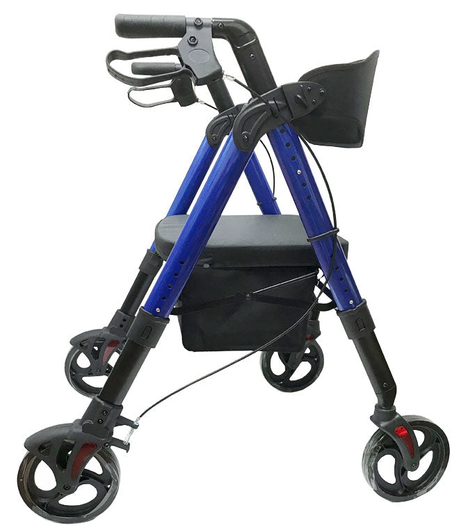 Aluminum Folding Bariatric Rollator, Blue