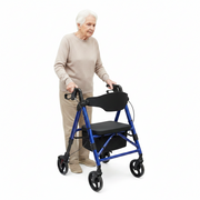 Aluminum Folding Bariatric Rollator with Person Using