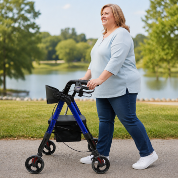 Aluminum Folding Bariatric Rollator, Product View