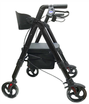 Heavy duty Aluminum Folding Barriatric Rollator (Black)