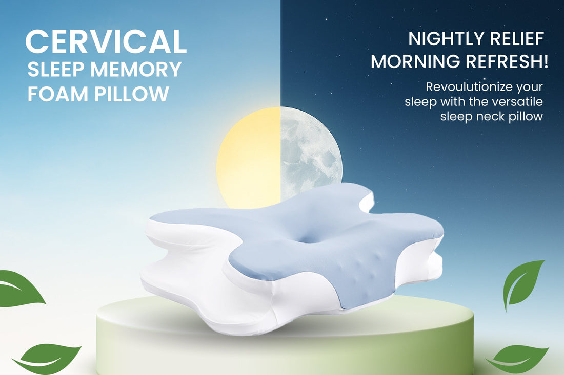 Cervical Spine Support Pillow – Butterfly-Shaped Ergonomic Contour Pillow for Head & Neck Support