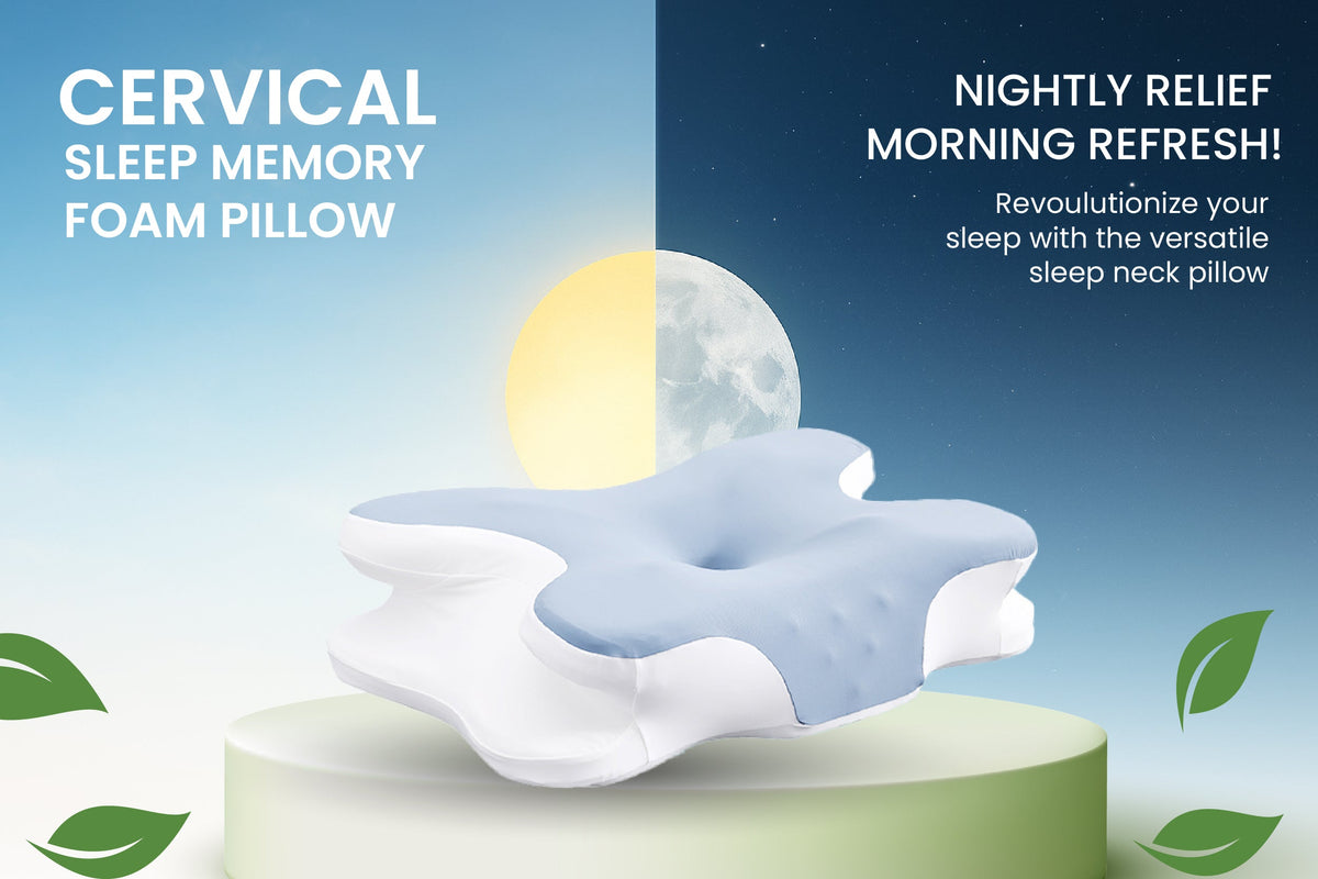 Cervical Spine Support Pillow – Butterfly-Shaped Ergonomic Contour Pillow for Head & Neck Support
