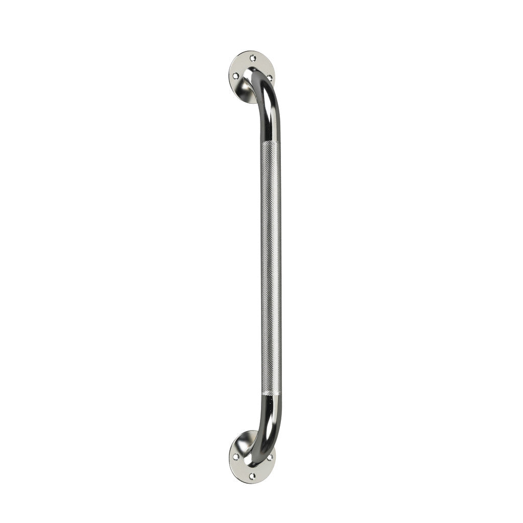18" Grab Bar — Chrome with Knurled Grip, Wall-Mounted Safety Rail Drive Medical
