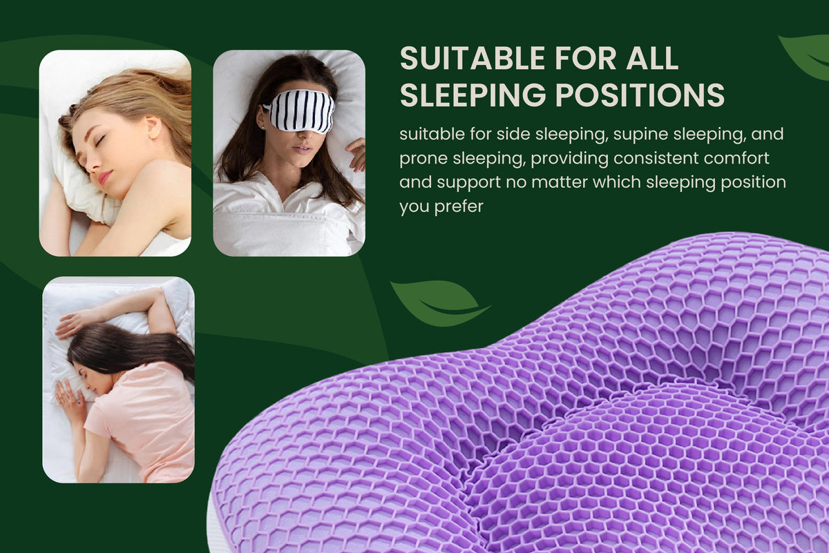 Cloud Nest Honeycomb Pillow – Breathable Ergonomic Support Pillow for Back, Side & Stomach Sleepers