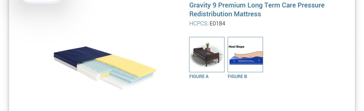Drive Gravity 9 Mattress, Heel Offloading Section Detail