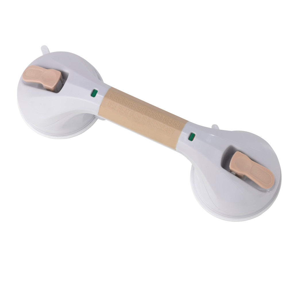 Drive Medical 12" Suction Grab Bar — Removable, No-Drill Bathroom Safety Handle