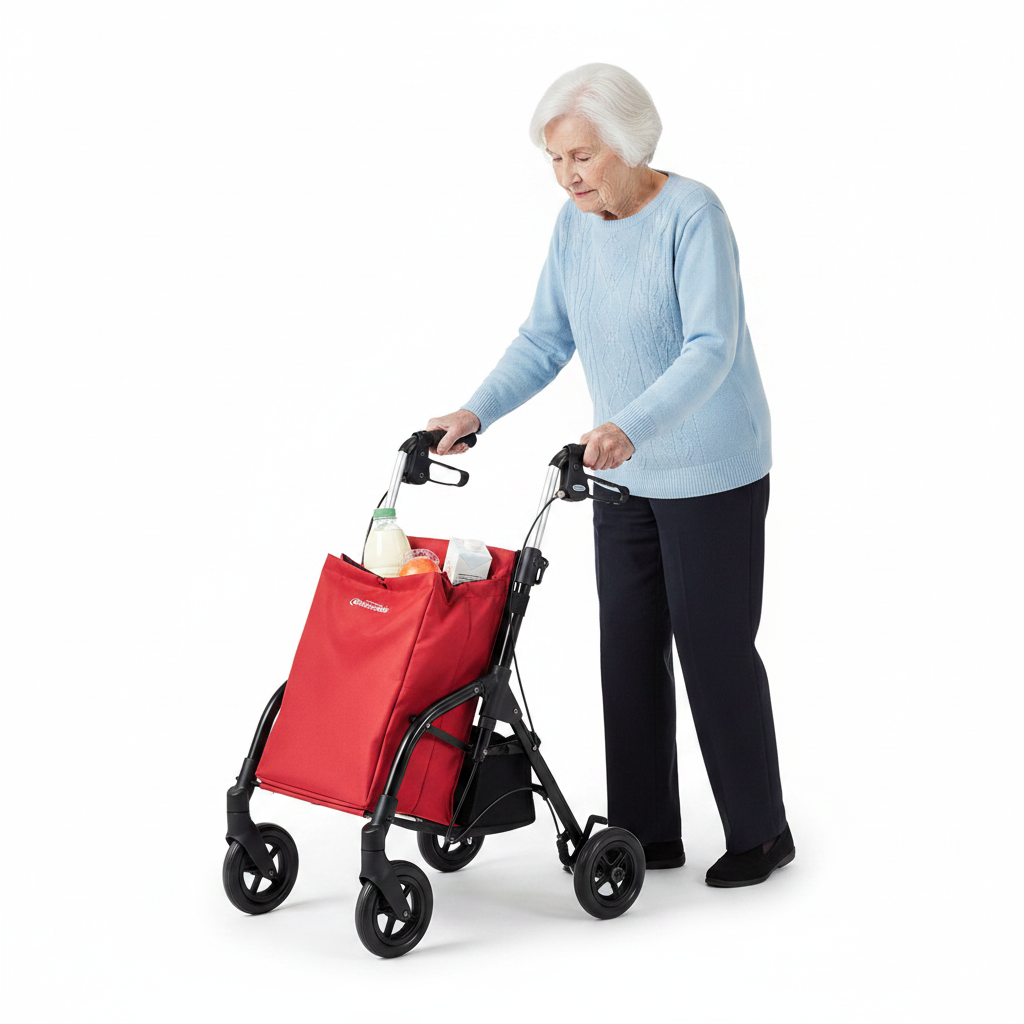 Essentials Shopping Rollator with Person Seated