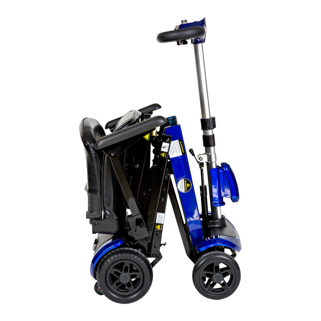 Drive Zoome Auto-Flex Folding Travel Scooter, Blue, view 2 of 11 – Must Medical Equipment Surrey