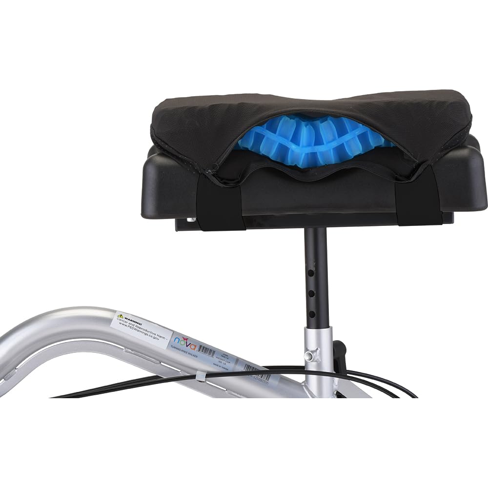 Gel and memory foam cushion pad for knee walker