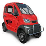 Gio Golf fully enclosed mobility scooter with weatherproof cabin and captain seat