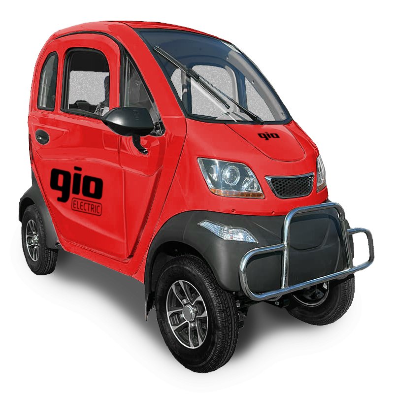 Gio Golf fully enclosed mobility scooter with weatherproof cabin and captain seat
