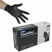 Gant d'examen en nitrile noir sans poudre non stérile extra-résistant, gants en nitrile, 4 mil - boîte de 100, gants jetables sans latex, gants jetables pour la maison, sans danger pour les aliments, boîte/100