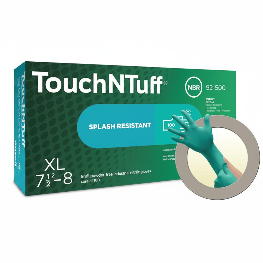 Glove Industrial Nitrile Teal 9.5in 5mil Medium CA/10x100