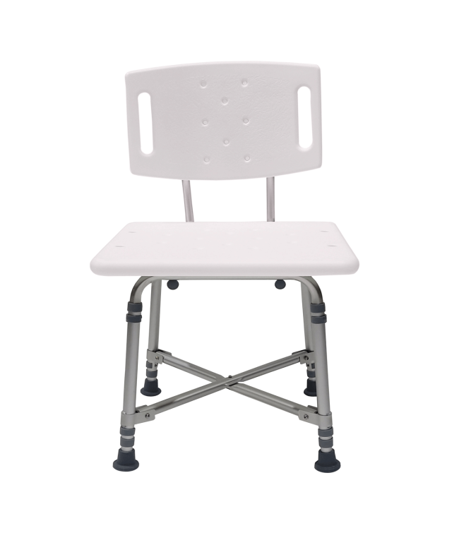 Heavy Duty Bath Chair with Back, Front View