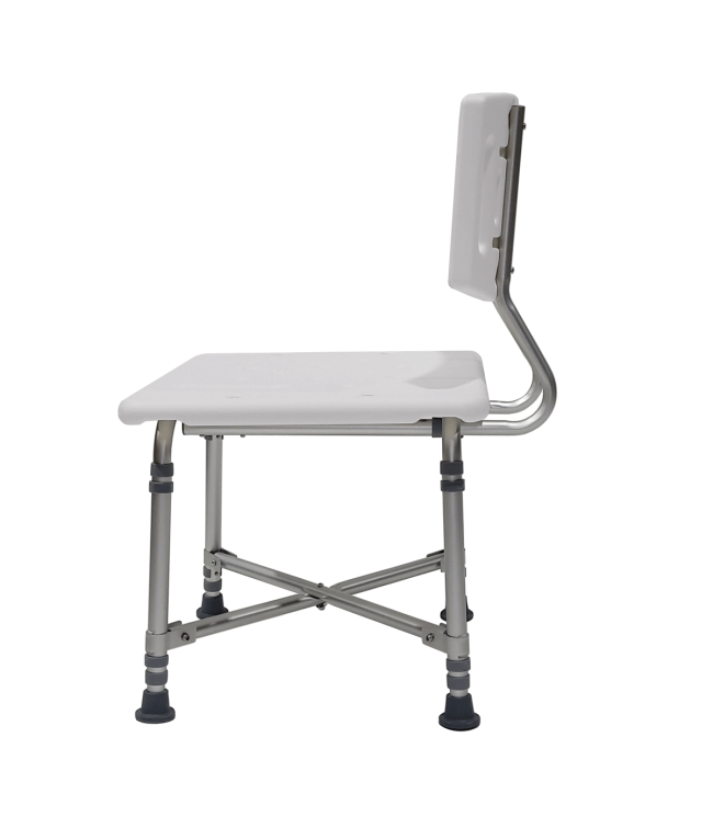 Heavy Duty Bath Chair with Back, Side View