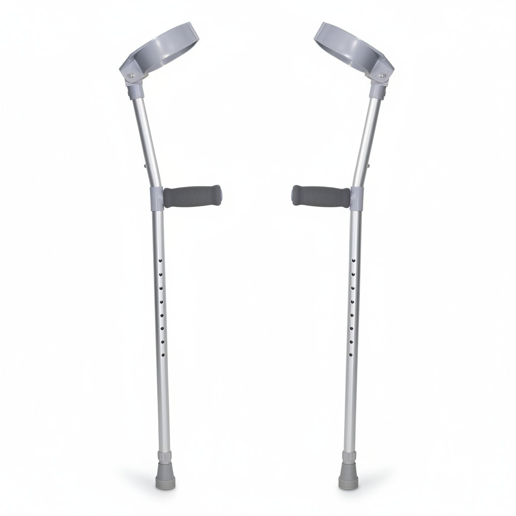 PCP 5090-J junior forearm crutches for kids and teens, adjustable aluminum elbow crutches
