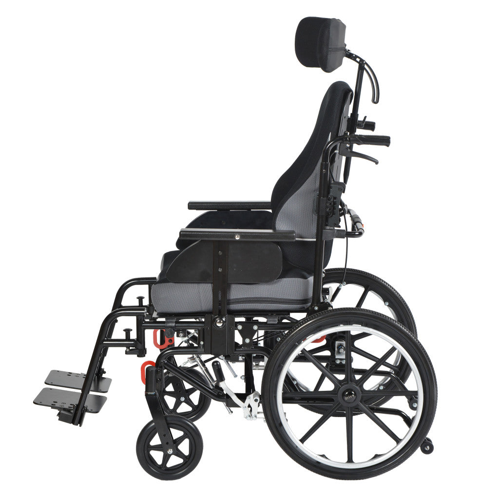 Folding Tilt-In-Space Wheelchair – Adjustable Width & Depth 16" 18" and 20"