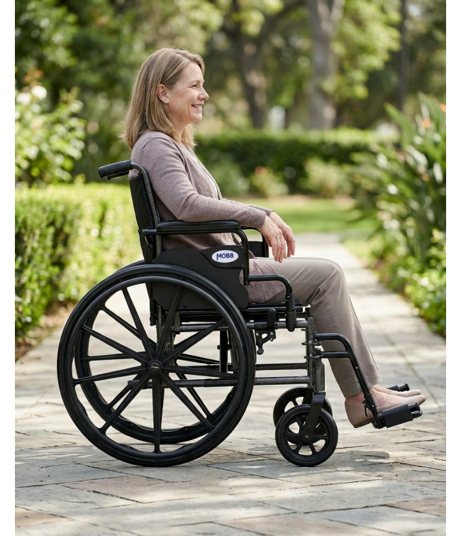 MOBB Lightweight Aluminum Wheelchair – Folding Manual Wheelchair for Adults (16", 18" & 20") | Must