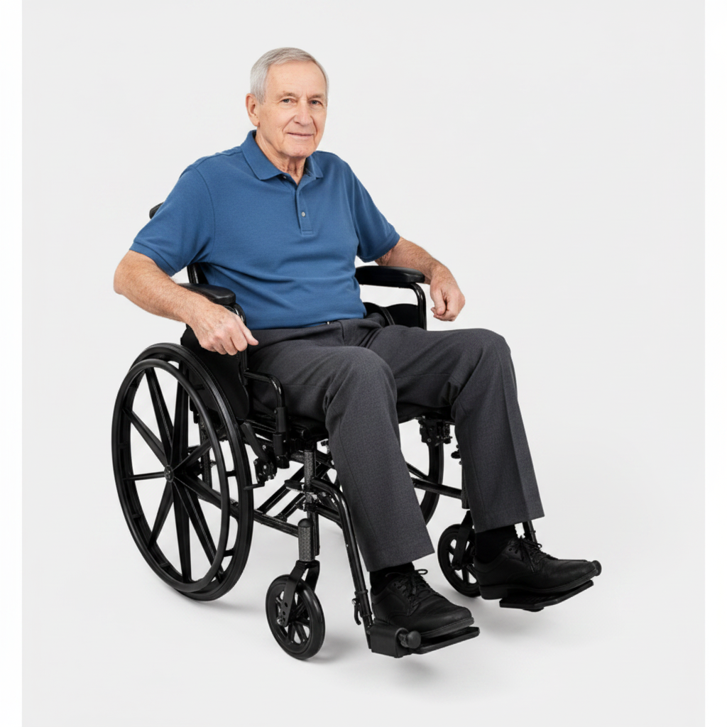MOBB Lightweight Aluminum Wheelchair with Person Seated