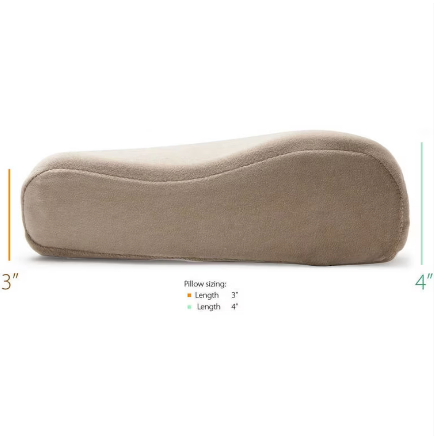 PCP 6154 Memory Foam Cervical Neck Pillow with Removable Cover , Beige
