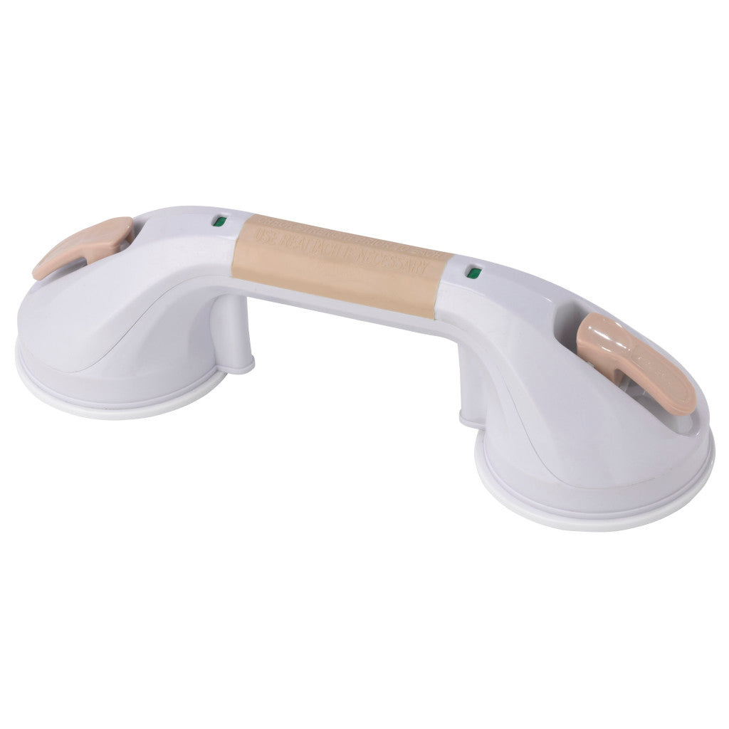 Drive Medical 12" Suction Grab Bar — Removable, No-Drill Bathroom Safety Handle