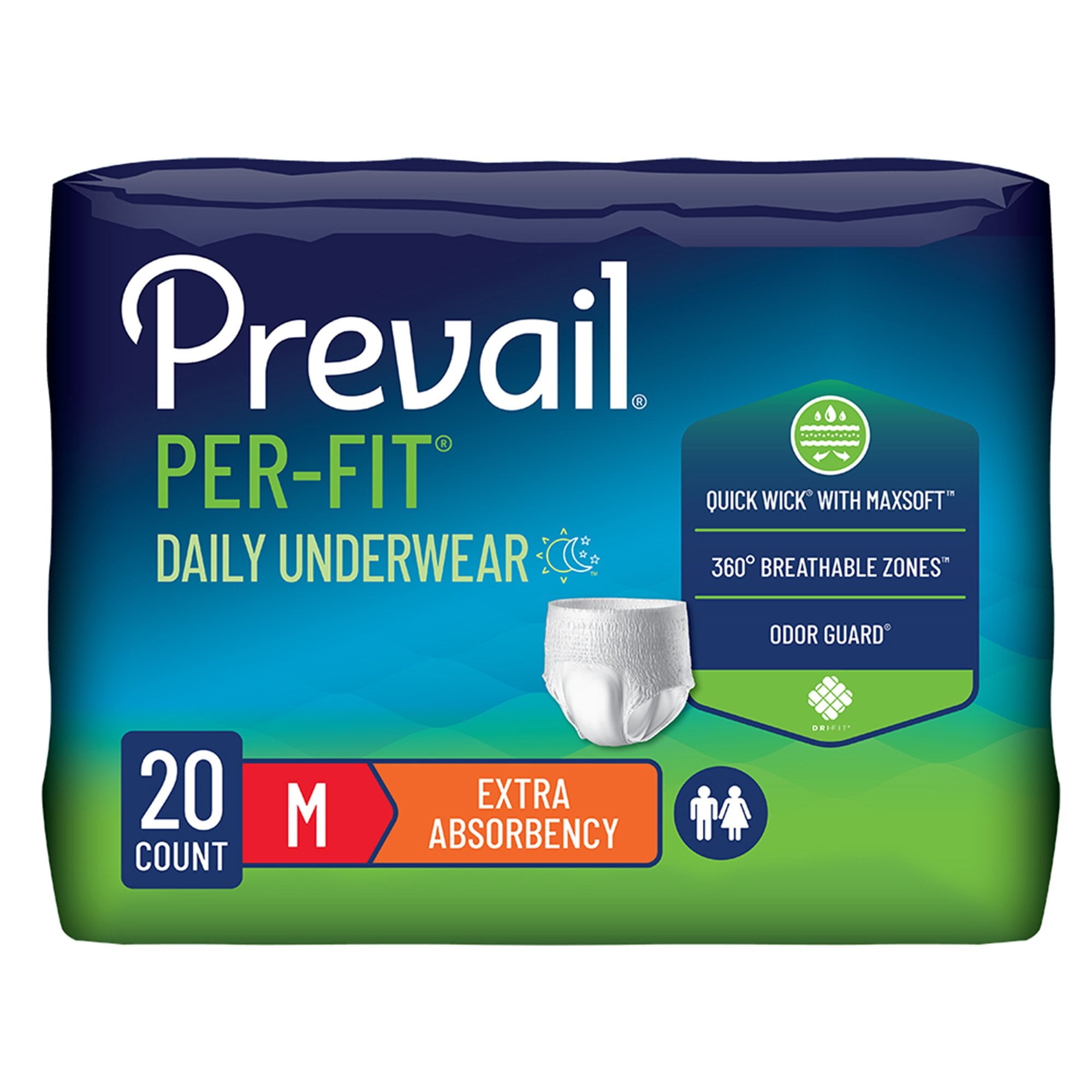 Prevail Per-Fit Daily Underwear – Extra Absorbency | Disposable Adult Incontinence Underwear