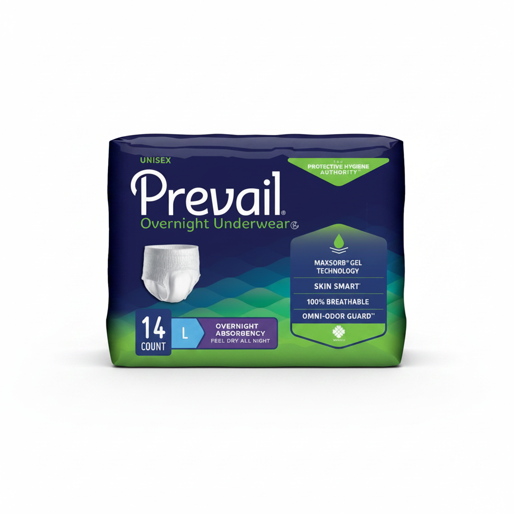 Prevail Per-Fit men's protective underwear package, pull-up style