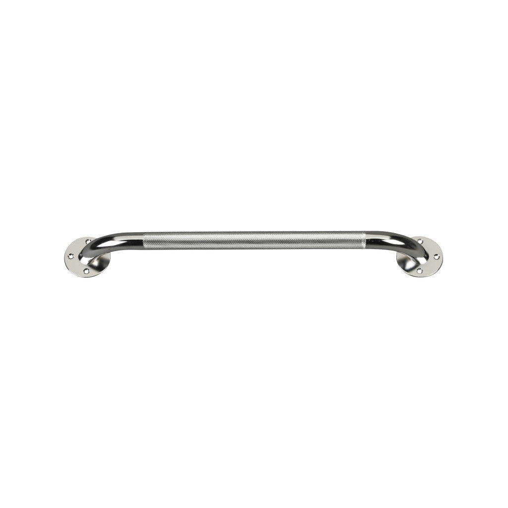 18" Grab Bar — Chrome with Knurled Grip, Wall-Mounted Safety Rail Drive Medical