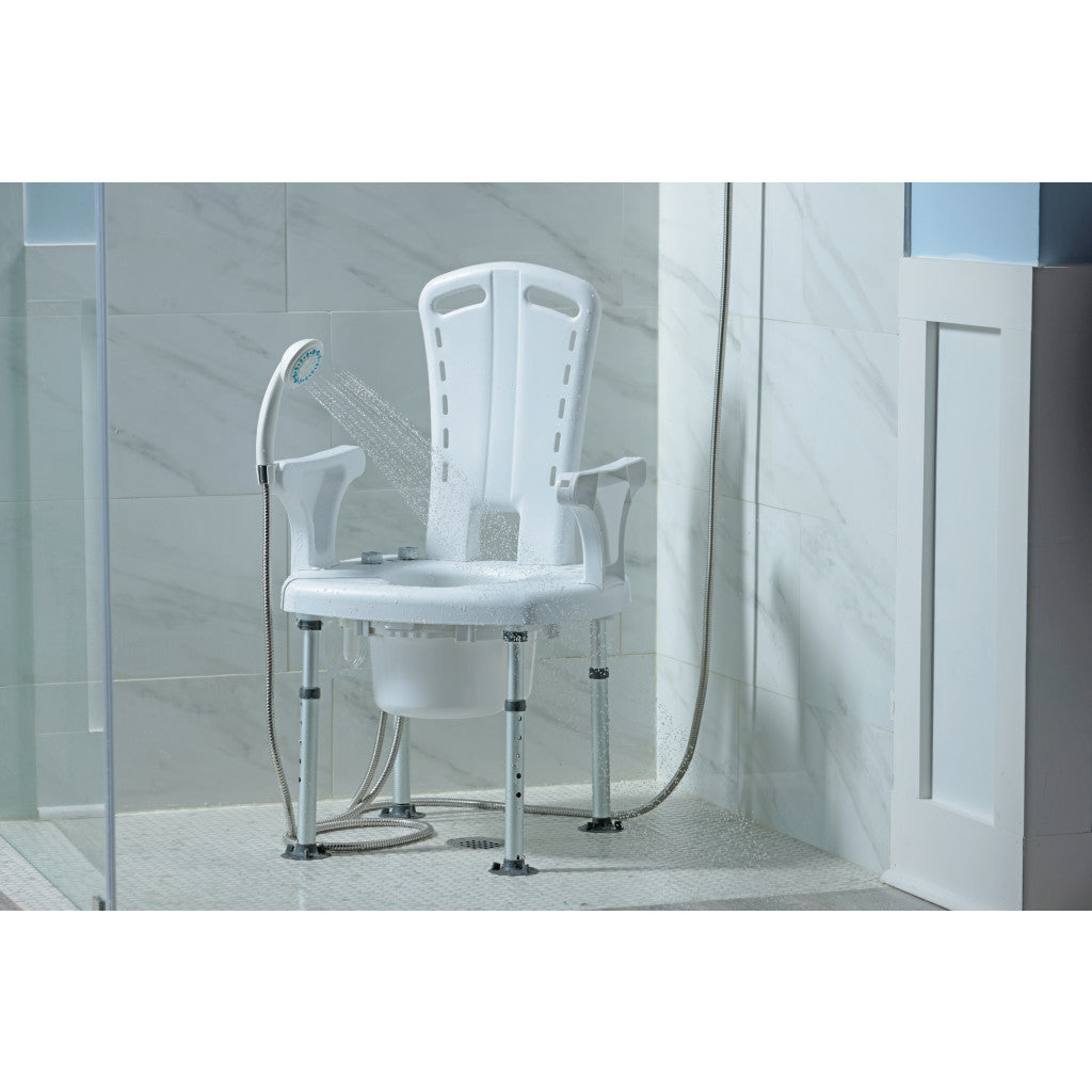 Aqua Shower Chair & Commode with Bidet Spray (Special Order)