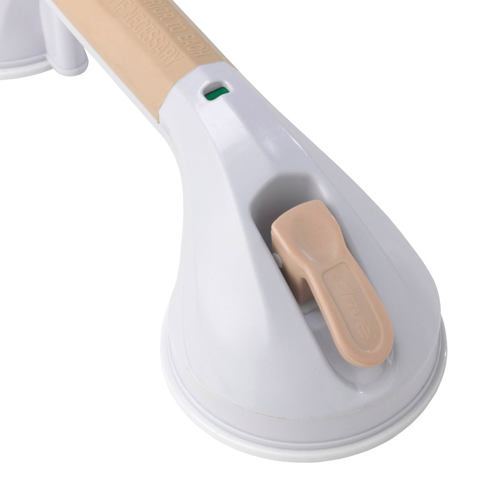 Drive Medical 12" Suction Grab Bar — Removable, No-Drill Bathroom Safety Handle
