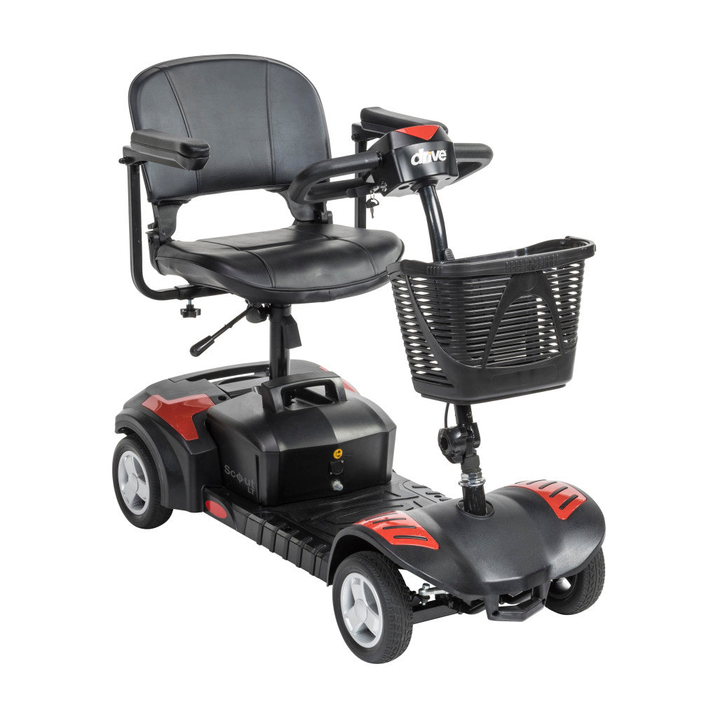 Scout LT 4-Wheel Scooter, Red/Blue, view 2 of 10 – Must Medical Equipment Surrey