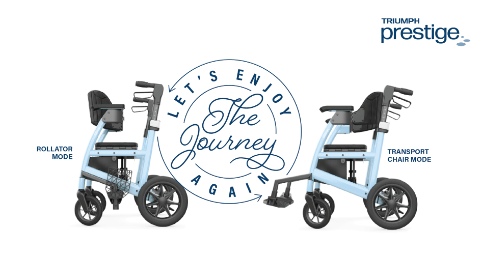 Triumph Prestige Power Wheelchair – Sky Blue | Folding Electric Wheelchair