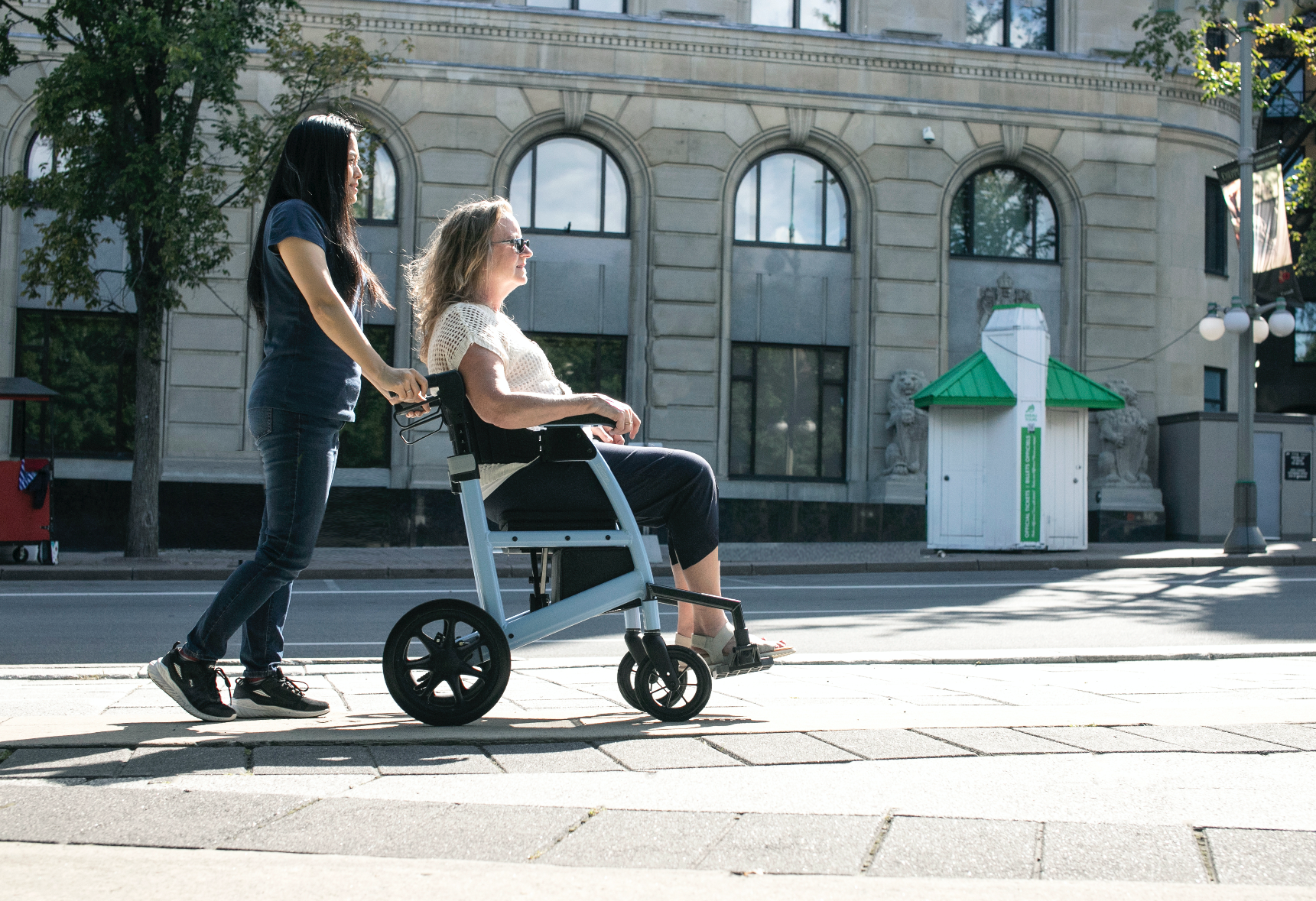 Triumph Prestige Power Wheelchair – Sky Blue | Folding Electric Wheelchair