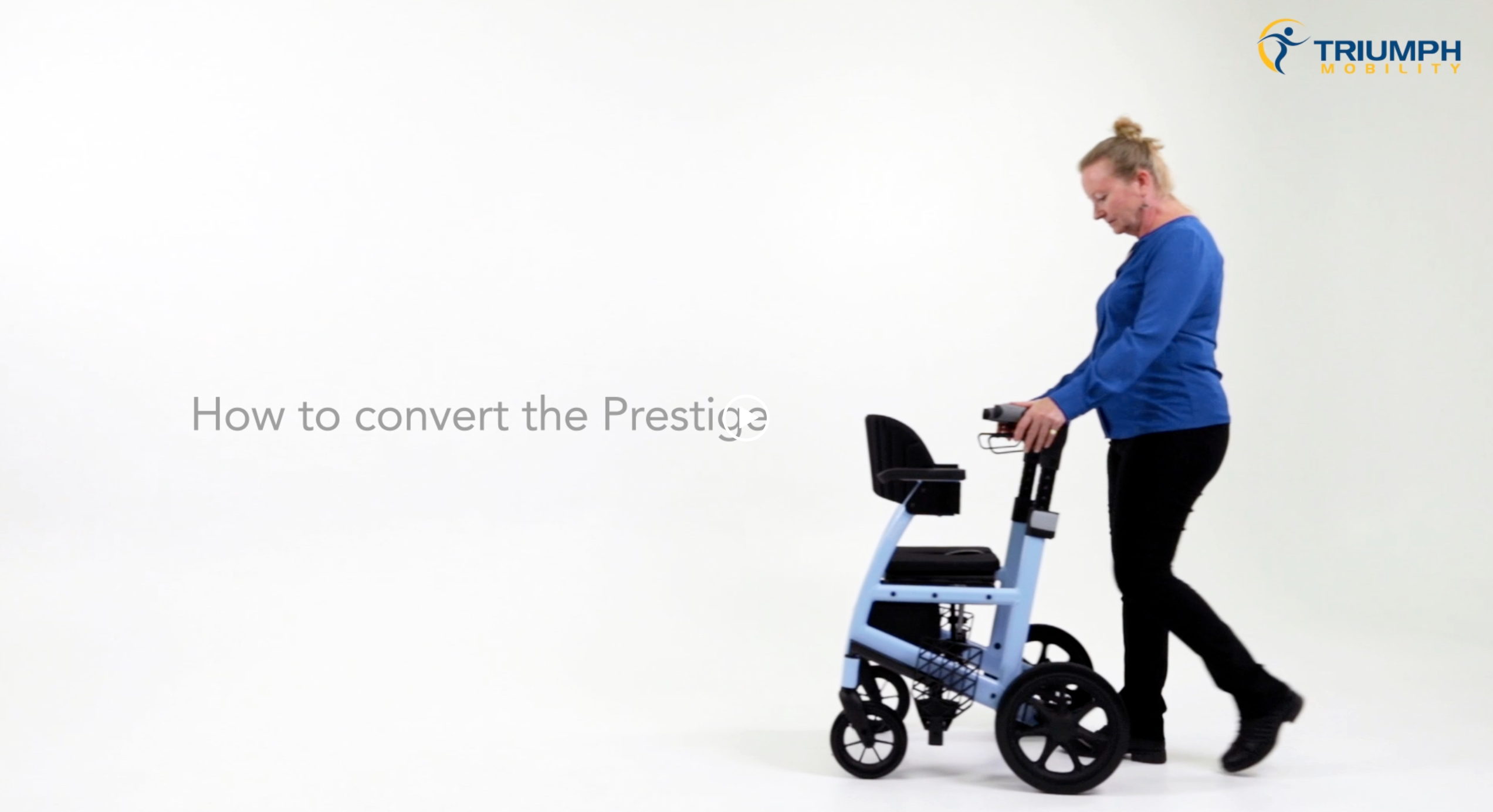 Triumph Prestige Power Wheelchair – Sky Blue | Folding Electric Wheelchair