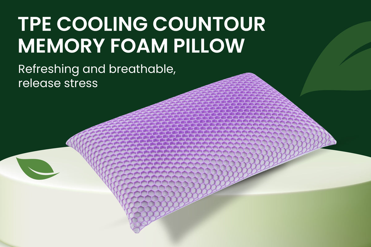 Therma Cool Pillow Memory Foam Pillow, Refreshing and Breathable