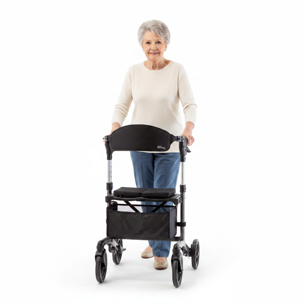 Triumph Escape Rollator Gray with Person Seated
