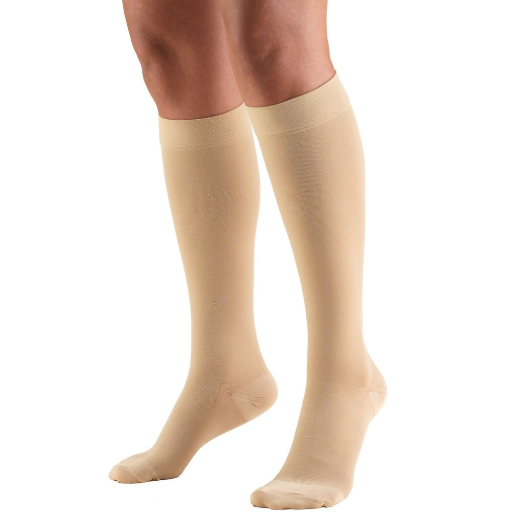 Truform 20-30 mmHg Medical Compression Stockings, Aloe Infused Microfiber, Knee High, Closed Toe